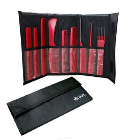 Dewal Набор расчёсок в чехле Dewal, 9 предметов, красный