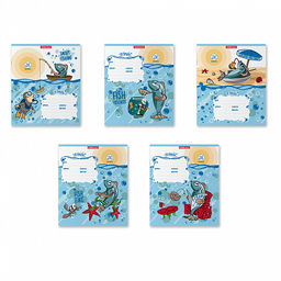 Цена за 10 шт. Тетрадь школьная ученическая ErichKrause Fish Story, 24 листа, линейка (в плёнке по 10 шт.)_MIX-PACK фото 2