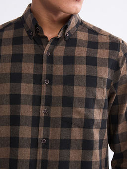 Regular Fit Ekose Gabardin Erkek G?mlek