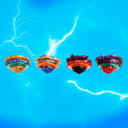 Волчки Сражение, набор 4 шт., с устройством запуска и ареной - Woow toys фото 10