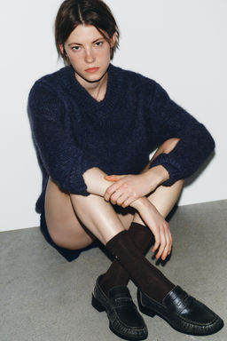 PLAIN SOCKS WITH DACHSHUND EMBROIDERY - Zara фото 2