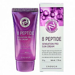 Enough 8 Peptide Sensation Pro Sun Cream, 50g/100 - Крем солнцезащитный для лица с пептидами