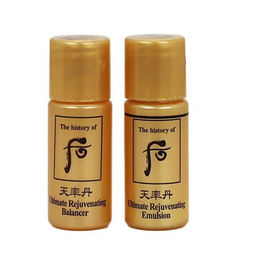 Тонер и эмульсия антивозрастные регенерирующие THE HISTORY OF WHOO Cheonyuldan Ultimate Rejuvenating Balancer & Emulsion, 5ml+5ml