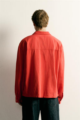 CAMISA POLO RELAXED FIT / Rojo - Zara фото 3