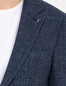 Темно-синяя приталенная куртка - Cacharel фото 7