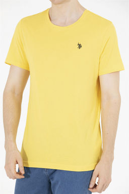 U. S. Polo Assn Мужская темно-желтая базовая футболка с круглым вырезом - U.s. polo assn фото 13