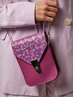 Сумка замшевая кросс-боди Deboro 31023 фиолетовый флокс