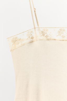 BODY PUNTO FINO ENCAJE / Crudo - Zara фото 7