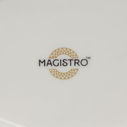 Чайная пара фарфоровая Magistro «Бланш», 2 предмета: чашка 300 мл, блюдце, цвет белый