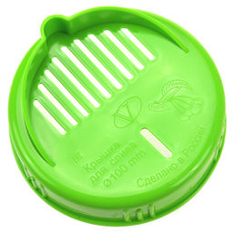 Крышка пластмассовая для слива винтовая (твист-офф) д100мм, хозяйственная (Россия)