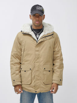 Парка мужская зимняя удлиненная с мехом хаки цвета 8753G - Mtforce фото 4