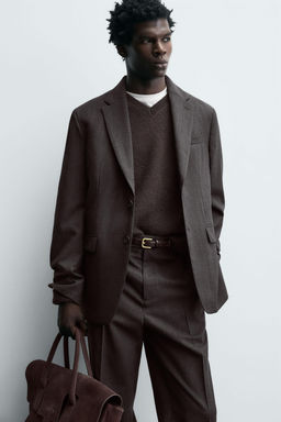 LIMITED EDITION 100% WOOL SUIT BLAZER - Zara фото 4