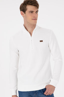 Мужской базовый свитшот цвета экрю Неожиданная скидка в корзине - U.s. polo assn фото 3