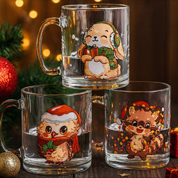 Кружка ЧАЙНАЯ НОВОГОДНИЕ ЗВЕРУШКИ 320мл