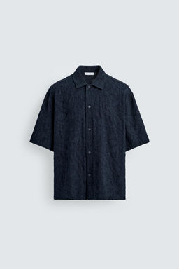 CAMISA JACQUARD TEXTURA / Marino - Zara фото 7