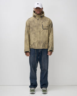 Куртка спортивная мужская весна осень бежевого цвета 25473B