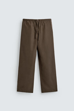 PANTAL?N FLUIDO WIDE FIT / Khaki - Zara фото 7