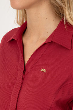 Kad_n Koyu Frambuaz Dokuma Elbise - U.s. polo assn фото 6