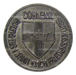 Монета 10 пфеннигов 1918 года Германия  Нотгельд  Кобленц