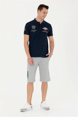 Мужские серые меланжевые вязаные шорты - U.s. polo assn фото 3