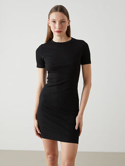 Bisiklet Yaka Kad?n Bodycon Elbise