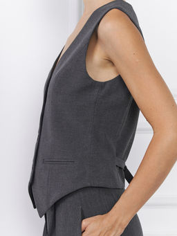 Жилет короткий OD-562-9 серый - Tantino фото 9