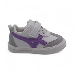 Кроссовки 4256 бело фиолетовые - М+д фото 2