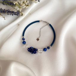 Браслет из Лазурита и Горного хрусталя 19 см +