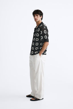 GEOMETRIC CROCHET SHIRT - Zara фото 4