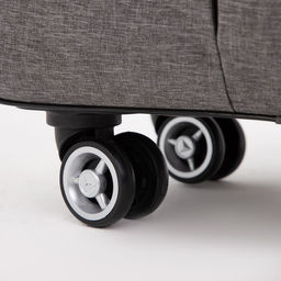 Сумка дорожная 18" на 4 колёсах, отдел на молнии, 4 наружных кармана, серая