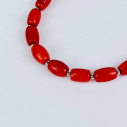 Браслет регулируемый на увеличение из Коралла - Радуга самоцветов фото 3