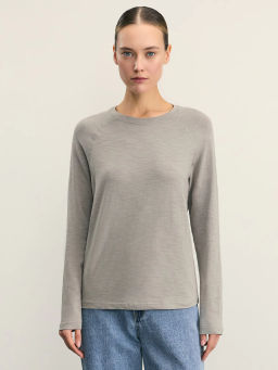 Базовый лонгслив из хлопка / Zarina  фото 3