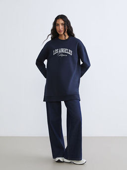 Nak??l? Kad?n Kal?n Sweatshirt Tunik