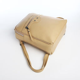 Рюкзак женский из искусственной кожи на молнии, 3 кармана, цвет бежевый - Simaland фото 4