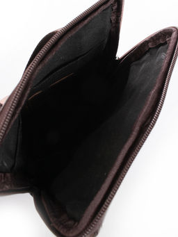 LACCOMA сумка VIN33552-1-коричневый натуральная кожа хлопок  фото 4