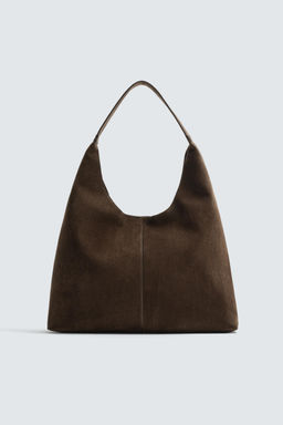 SPLIT SUEDE EFFECT SHOPPER BAG - Zara фото 4