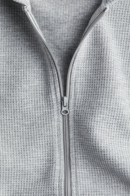 Chaqueta sudadera gofrada con capucha y cremallera - H&m фото 3