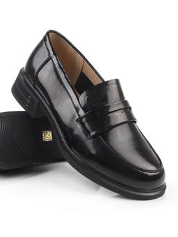 03-PDEB105-3 BLACK Лоферы женские (натуральная кожа)