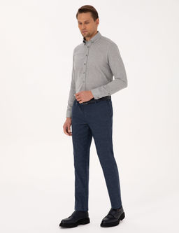 Lacivert Ekstra Slim Fit Kuma_ Pantolon