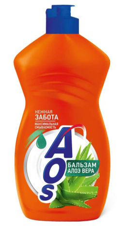 AOS средство д/мытья посуды 400гр Бальзам Алоэ