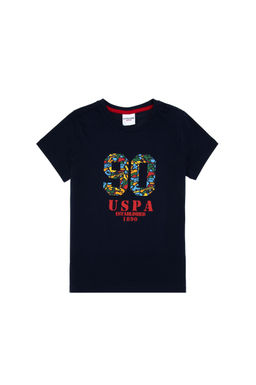 Erkek _ocuk Lacivert Bisiklet Yaka Ti__rt Sepette S_rpriz _ndirim