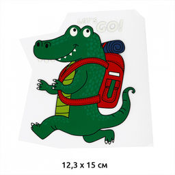 Термотрансфер арт.TBY.1354 Крокодил 12,3х15см, уп.10шт