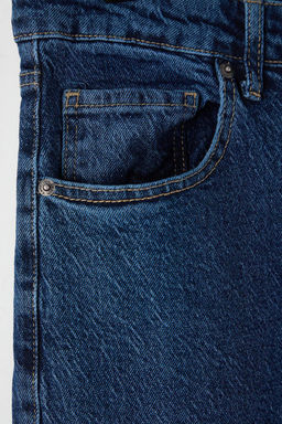 Lacivert Baggy/90s Straight Fit Jeans Bol Kot Pantolon TMNSS24JE00012