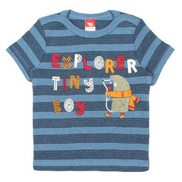 CRB wear/CWB 62539 Футболка ясельная, голубой-темно-синий/Ex.Cherubino  фото 3