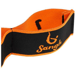 Эспандер-лента Sangh, эластичная, с захватами, 90х4 см, цвет оранжевый  фото 4