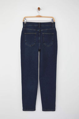 Koyu Mavi More Sustainable Yuksek Bel Esnek Comfort Yeni Mom Jeans TWOAW26JE00057