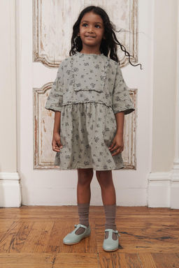 6-10 A?OS/ VESTIDO FLORES VOLANTITOS LIMITED EDITION  / Estampado