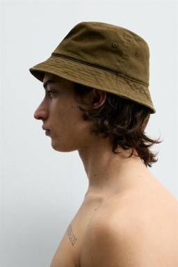 SOMBRERO BUCKET LAVADO / Khaki - Zara фото 2