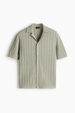 Camisa resort en mezcla de lino Regular Fit