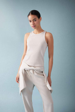 DeFactoFit Slim Fit Dar Kesim Bisiklet Yaka Ribana Sporcu Atlet  фото 2